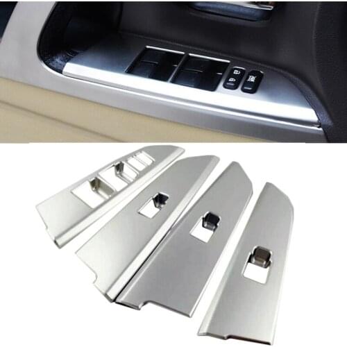 Car-styling Interior Door Window Switch Button Panel cover Trim Stickers For 2016 2017 Toyota Land Cruiser LC200