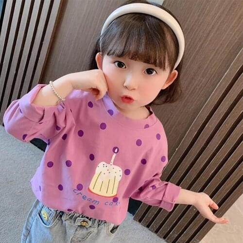Childrens Baby girls autumn spring cartoon tops tees t-shirts baby kids girls long sleeve casual girls cotton T-shirts P4 089