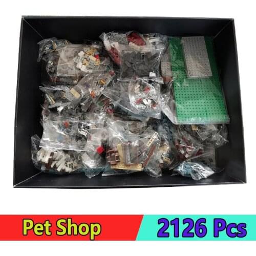 Girl Creator City Streetview Pet Dog Stores Shop Building Blocks LED Kits Bricks 10218 Education Toys For Children Gifts