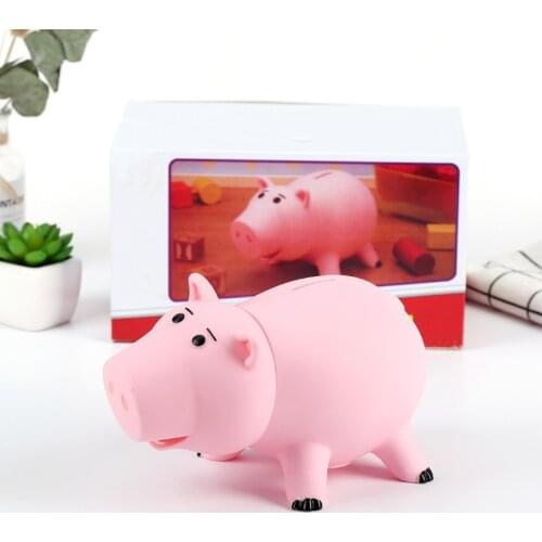 Disney Toy Story 4/3 Hamm Piggy Bank Pink Pig Coin Box Anime PVC Toy Story 4 Hamm Piggy Figure Doll Children Gift Kids Money Box