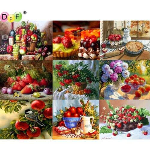 DPF 5D Round/Square full Diamond Painting Cross Stitch fruit Crafts Diamond Embroidery Mosaic Needlework kits Home Decor