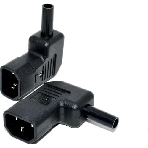 High Quality IEC320 C14 90 Degree Angled Rewirable Connector Male Plug Adapter UL Approval