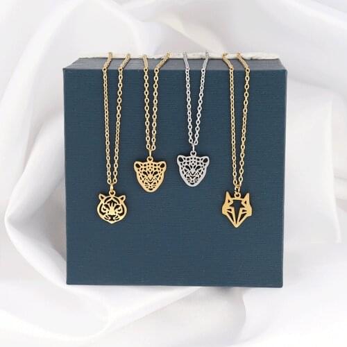 Exquisite Stainless Steel Necklace For Women Geometric Simple Necklace Pendant Animal Necklace Chain Choker Necklace Jewelry