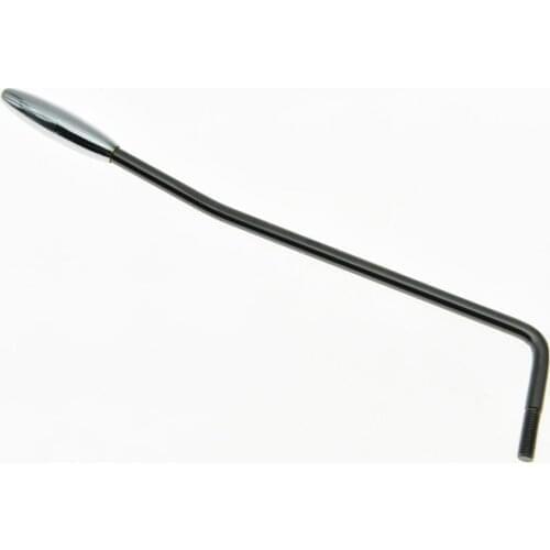 KAISH 5mm ST Strat Guitar Tremolo Trem Arm Whammy Bar Black Nickel with Chrome Tip