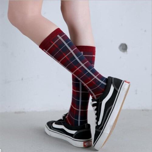 Checks Stockings for girls ladies with checks students stocking back to school fashion stockings in cotton stocking checks