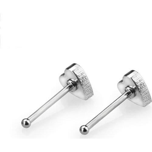 4 PCS/PACK Heart Shape Nose Ring Tiny Earrings Fashion Ear Cartilage Pins for Men Women Stainless Steel Piercing Jewelry