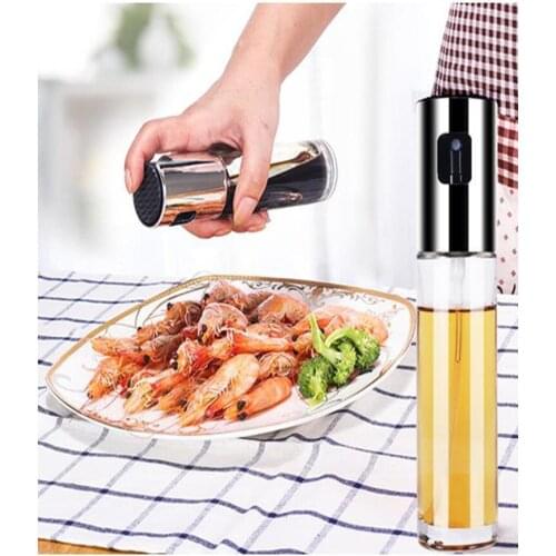 Kitchen Stainless Steel Olive Oil Sprayer Bottle Pump Oil Pot Leak-proof Grill BBQ Sprayer Oil Dispenser BBQ Cookware Tools