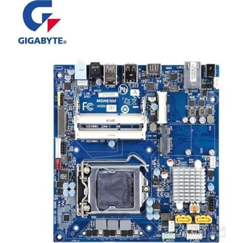 MINI-ITX ITX For Gigabyte GA-MSH61DI MSH61DI Motherboard LGA 1155 For Intel H61 Used Desktop Mainboard USB2.0 SATA2 PCI-E X16