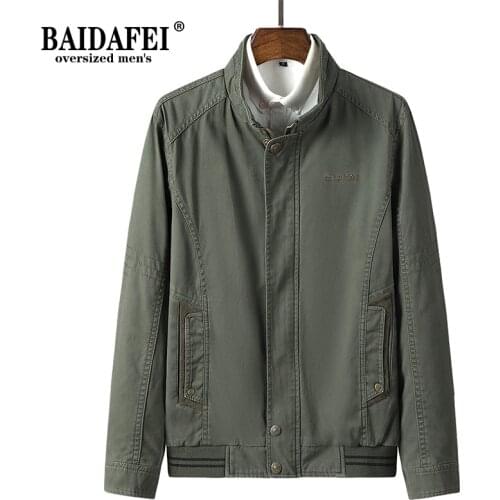 Mens Casual Classic Military Jacket 2021 New Spring Autumn Men Cotton Jackets Fashion Multi-pockets Male Pilot Coat Army Jacket