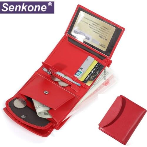 2021 New Women Wallet Genuine Leather Coin Purse Girls Card Holder Wallet Thin Female Portomonee Ladies Small Purse Moneybag