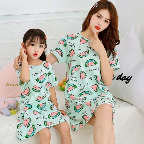 New Kids Girls Nightgowns 100% Cotton Nightdress Summer Baby Clothes Sleepwear Big Girl Night Dress Sleepshirt Children Pajamas