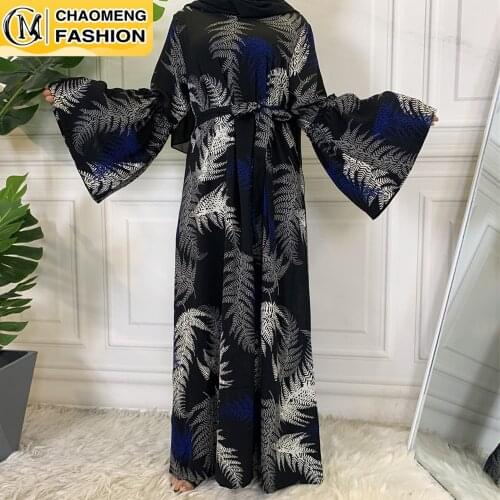 New Design Arrival Arabic Plus Size Print Max Muslim Fashion Women Modest Dresses Turkish Islamic Clothing Kaftan Dubai Abaya