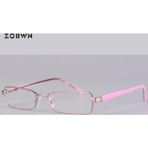 Wholesale simple classic metal Eyeglasses Men Women glasses pink small size female Optical Frame Square Eyewear Oculos De Grau