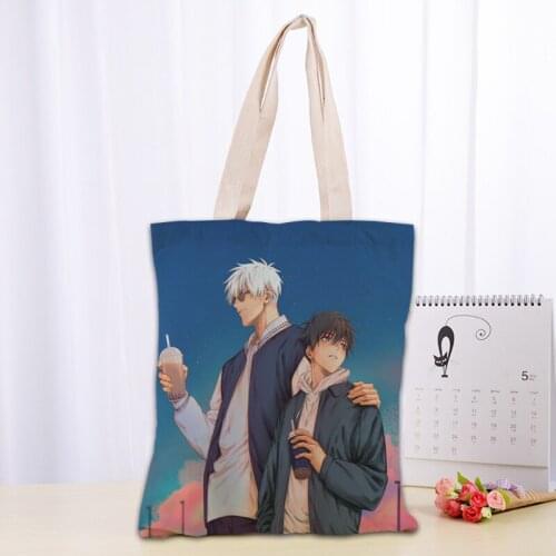 Custom Jujutsu Kaisen Tote Bag Women Canvas Fabric Bags Eco Reusable Shopping Bags Traveling Beach Casual Useful Shoulder Bag