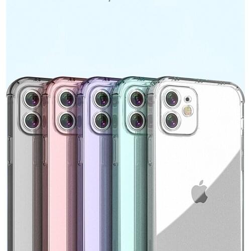 Simple Shockproof Transparent TPU Soft Protective Shell Phone Case Cover For Apple iPhone 7 8 Plus 11 Pro 12 mini XR XS Max X