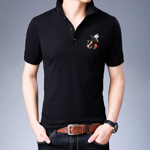 Shirt 2020 New Polo Men Cotton Breathable Good Quality Embroidery Turn-down collar Business Short Sleeve Summer G1614