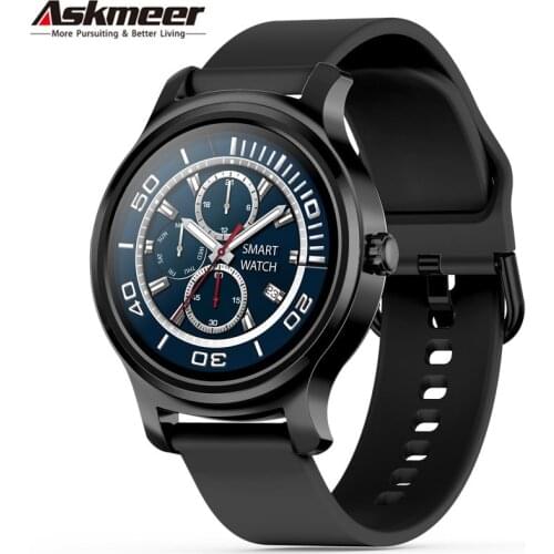ASKMEER R2 Round Smart Watch Men Women Sport Bluetooth Call Music Heart Rate Monitor Touch Smartwatch Fitness Tracker Bracelets