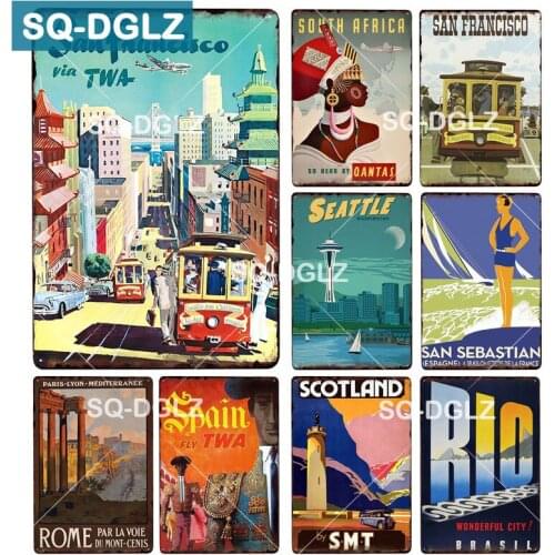 [SQ-DGLZ] Spain City Metal Sign Tin Sign Vintage Decor Plaque Crafts Home Decor Painting Plaques Art Poster