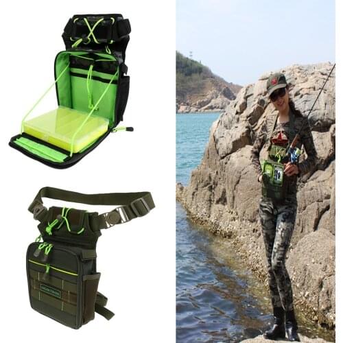Fishing Tackle Bag Lure Storage Bag Fishing Rod Holder with 5 Compartment Box For Fishing Camping Hiking