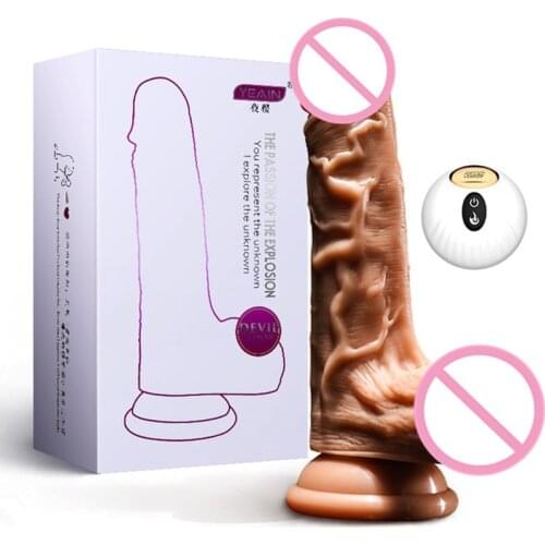 Sex Wireless remote controlled rotating penis for female vibration penis female masturbation penis vibrator for female sex toys