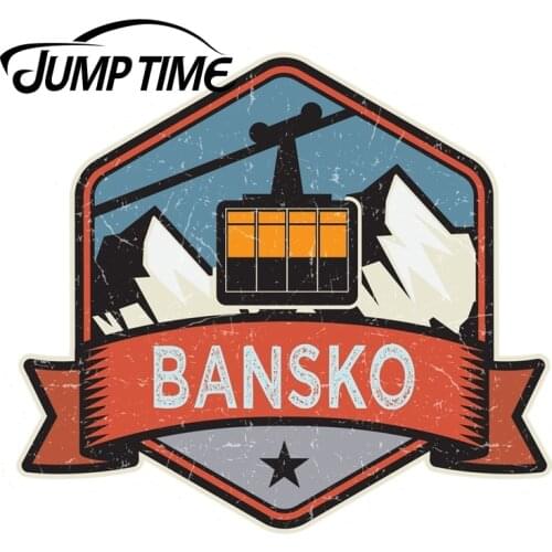 Jump Time for Cool Bansko Bulgaria Ski Vinyl Stickers Sticker Laptop Luggage Car Decal Window Wiper Trunk Car Styling