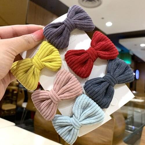 3pcs Velvet Bow Hairpins Girl' Lovely Fashion Hair Clips Babys Hair Korea Accessories Hairgrips Childrens Head wear