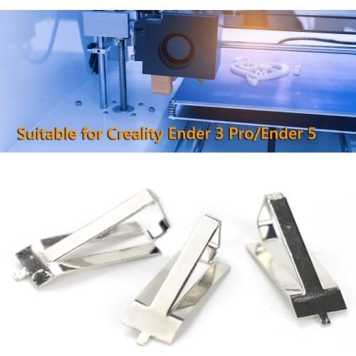 4pcs/8pcs Stainless Steel Glass Plate Heated Bed Clip 3D Printer Platform Retainer Fixing Clamp for Creality Ender 3 Pro/Ender 5