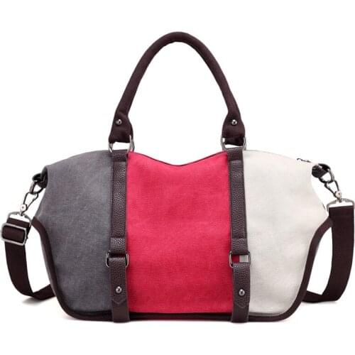 2020 Summer New Large Capacity Casual over-the-Shoulder Bag Handbag Fashion Canvas Stitching Rainbow Bag weekend travel bags