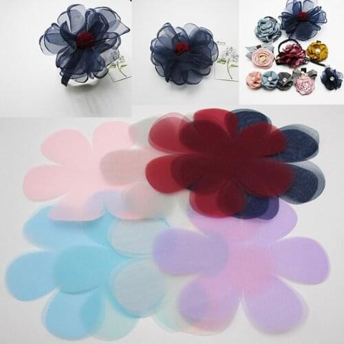 10PCS Flowers Ball Padded Appliques For clothes DIY Baby hair Clip headwear Decor Ornament Accessories