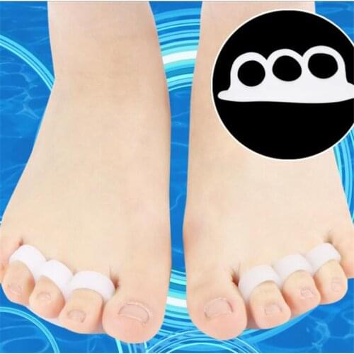 2pcs/1pair Gel Toe Separators Stretchers Alignment Overlapping Toes Orthotics Hammer Orthopedic Cushion Feet Care Shoes Insoles
