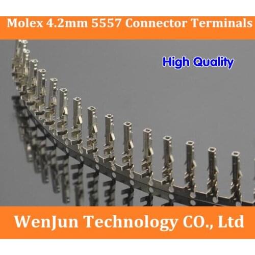 2000PCS Free Shippin 4.2mm 5557 Computer connector terminals female needle for 4P 6P 8P 20P 24P male shell/Tin plating high foot