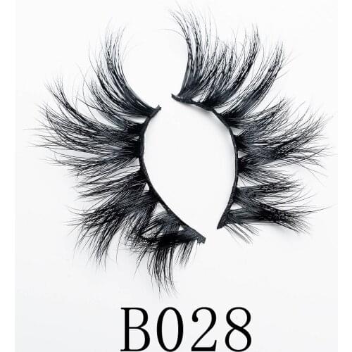 25mm B28 5D Real Mink Lashes Hair Strip 3D Long Mink Lashes Natural Long False 6D Eyelashes Wispy Makeup Beauty Extension