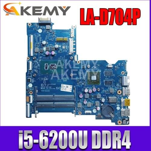 Akemy BDL50 LA-D704P for HP 15-AY 15-AC 250 G5 notebook motherboard CPU i5 6200U DDR4 100% test work 858580-601 854936-601