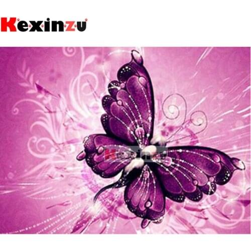 5D DIY Full Square/Round Drill Diamond Painting "Red butterfly" Embroidery Mosaic Cross Stitch Wall Stickers Decor Gift X054