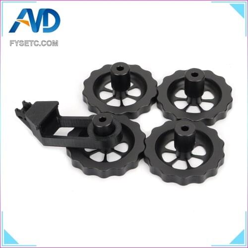 Aluminum Solid Spacer Solid Bed Mount Strain Relief Bracket + Knob Leveler M4 Thread Twist Leveling For CR-10/ CR10S