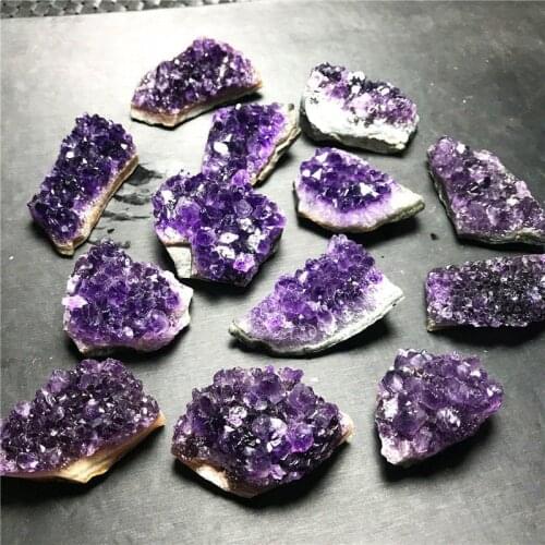 90-400g Natural Geode Crystal Amethyst Quartz Wand Point Healing Mineral Stone Rock Home Decor Geode Amethyst Quartz