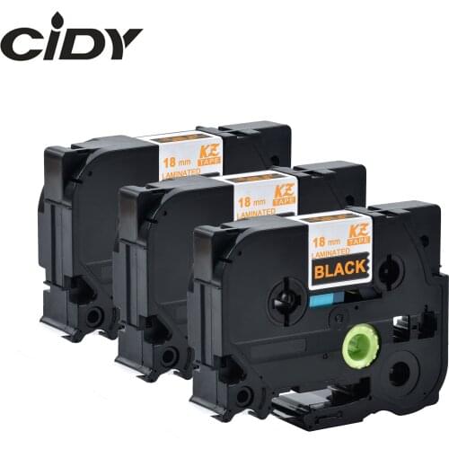 CIDY 3pcs 18mm cassette ribbons tz Compatible TZe344 TZe 344 TZ344 TZ 344 p touch laminated tape for brother label printer