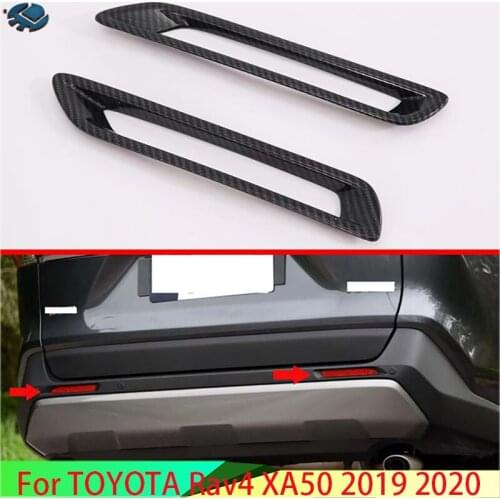 For TOYOTA Rav4 (XA50) 2019 2020 Decorate Accessories Rear Fog Light Lamp Cover Trim Bezel Frame Styling Garnish