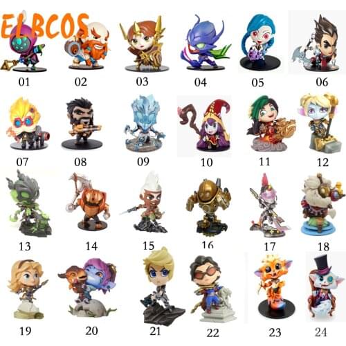 ELBCOS jax jinx Leona Gragas Kha'Zix Darius thresh Heimerdinger Lulu Tristana Poppy Nautilus 10cm/3.9'' Figures Model Toys