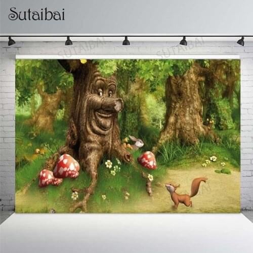 Photo Backdrop Fairy Tale Kids Happy Birthday Party Photography Background Photo Studio Photocall Props Decor Banner Shoot