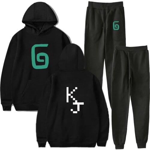 Karl Jacobs GeorgeNotFound Dream MCYT Merch Print Suit Hooded Ankle Banded Pant Two Piece Set Street clothes the hoodies+pants