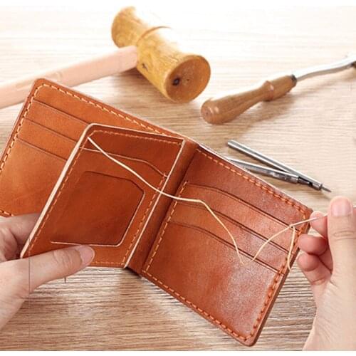 DIY leather craft short wallet handmade sewing accessories boys wallet handmade material bag leather craft tool set