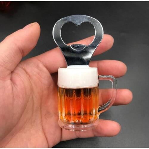 Creative stainless steel beer cocktail glass bottle juice bottle opener refrigerator magnet bottle opener kitchen tools SN1059