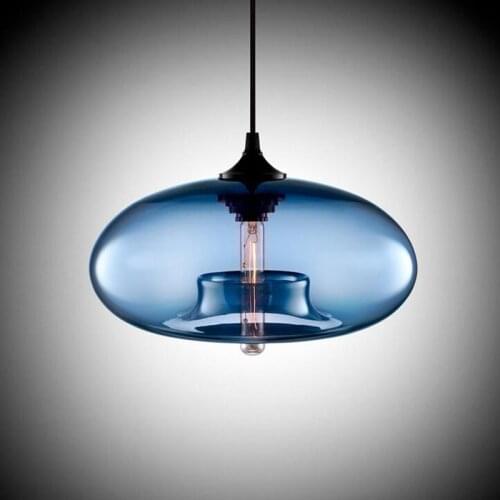 Round Glass Chandelier Creative Personality Stained Glass Chandelier Restaurant Modern Chandelier Bar Chandelier lighting lamps