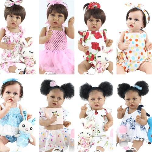 55cm Full Silicone Reborn Baby Doll For Girl Like Real Newborn Toddler Companion Bebe Boneca Fashion Kid Birthday Gift Bath Toy