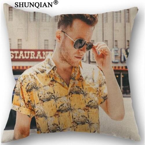 Linen Cotton Pillowcase Olly Murs Pillow Cover Home Textiles Decorative Pillowcase Customize Gift 45x45cm one side