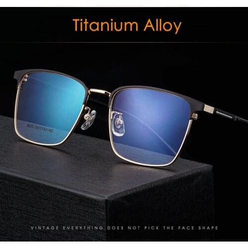 KatKani Retro Comfortable Mens Business Titanium Alloy Full Frame Glasses Frame Large Frame Myopia Optical Glasses Frame K8225