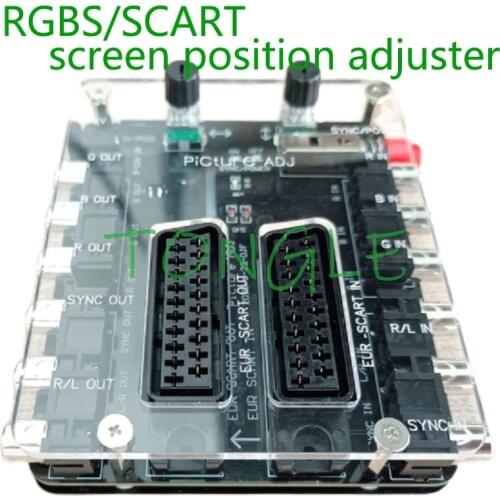 Newest RGBS Adjustment Picture Position Converter with Shell SCART Adjustable Screen Converting PCB for Adjust Image Position