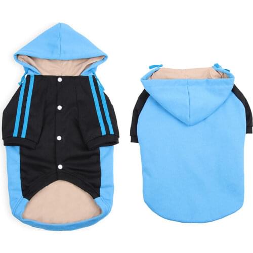 New S-XL Warm Two-Legged Pet Jacket Pet Dog Clothes for Small Medium Dogs Fashion Cotton Hooded Sweatshirt