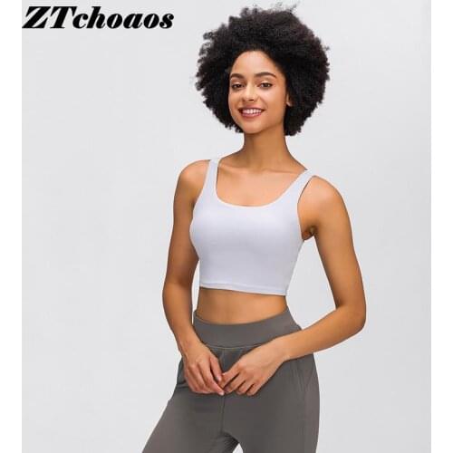 Ztchoaos generation of new irregular back sports bra with chest pad shockproof beautiful back yoga fitness sports underwear